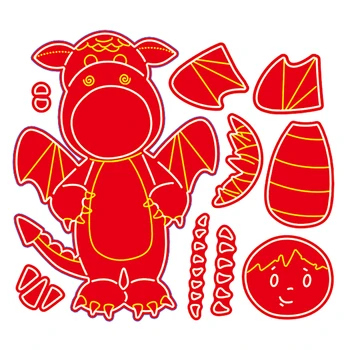 Lep Dragon Fant Rezanje Kovin Matrice Živali Lutka Šablona za DIY Scrapbooking Kartice Dekorativni