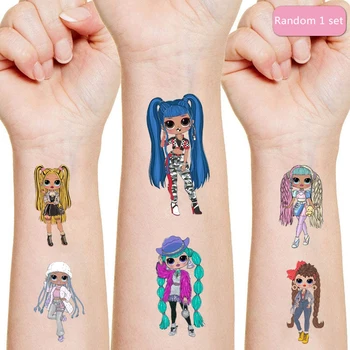 LOL Presenečenje Lutke Original Tattoo Nalepke Naključno 1 Nastavite OMG Risank Anime Številke Otroci Igrače za Dekleta Božič, Rojstni dan Darila