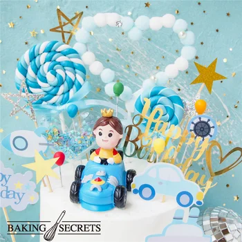 Mali Princ Torto Dekoracijo Sladkarije Happy Birthday Cake Pokrivalo Modro Fant Baby Tuš Stranka Dekor Princ Fox Cupcake Toppers