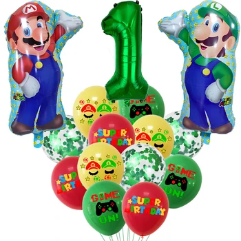 Mario Luigi Rojstni Dan Trebušaste Anime Igra Slika Trebušaste Risanka Število Balon Svetu Rojstni Dan Dekoracijo Otrok Stranka Dobave Darilo