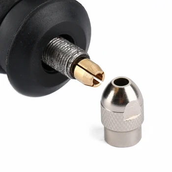 Medenina vpenjalne puše, 4 velikosti/set 1,0 mm/1.6 mm/2,4 mm/3.2 mm Mini Vrtalne Vpenjalne Chuck Adapter za Napajanje Rotacijski Orodja