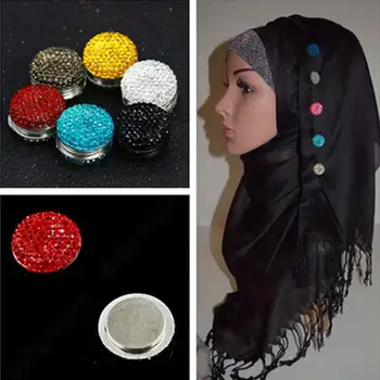 Močan Magnetni Krog Muslimanska oblačila Hidžab Pin Headscarf Šal Zaponko Ne Luknjo, Svileni Šal, Sponke za Oblačila Posnetek Zatiči Broška za Ženske, Moške