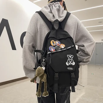 Nahrbtnik moški korejski instagram trend velike zmogljivosti nahrbtnik ženski študente potovanja prenosni računalnik torba, nahrbtnik
