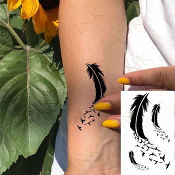 Nepremočljiva Začasni Tattoo Nalepke Križ Pero Sence Ponaredek Tatto Flash Tattoo Za Moški Ženske Otroci