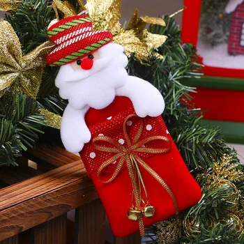 Novo 1PC Božično Darilo Candy Bag Božično Drevo Okraski Visi Naselitve Božič Santa Claus Nogavica Darilo Vrečko Xmas Tree Dekor
