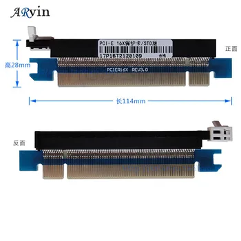 Novo PCIe 164 Pin 16x Moški-Ženska Biti Razširjena Sim Adapter PCI-e Express Test DIP reže S pritrdilno ploščo za 1U 2U 3U STD