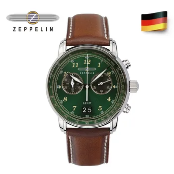 Novo Zeppelin Watch Uvoženih Nepremočljiva Zgornji Pas Business Casual Quartz uro Dve oko Multi-funkcijo Kronograf Montre Homme