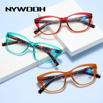 NYWOOH Anti Modra Svetloba Mačka Oči Obravnavi Očala 2021 Ženske Modne blagovne Znamke Presbyopia Očala Ženski Farsightedness Očala
