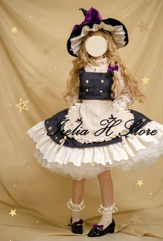 Omejene Zaloge TouHou Projekta Cosplays Mačka Kirisame Marisa Cosplay Kostum halloween lolita obleko ženski