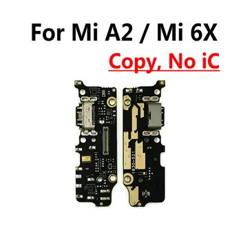 Original Mikrofon Modul+Polnjenje prek kabla USB Vrata Odbor Flex Kabel Priključek Deli Za Xiaomi Mi 6X Mi A2 MiA2 Zamenjava