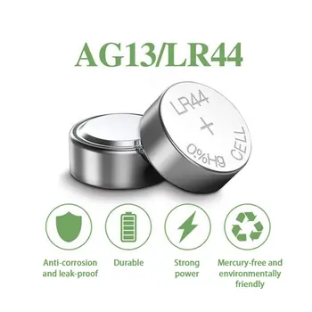 Paket 50 AG13 LR44 L1154 A76 Alkalne Gumb Baterija Svetlobni Igrača Baterije Watch Elektronska Ura Gibanja Utripa Alarm Flash