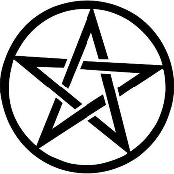 Pentagram Star Simbol Avto Nalepke Modni Okna Okraski PVC Nepremočljiva zaščito pred soncem Nalepko Črna/Bela/Rdeča/Laser/Srebrna