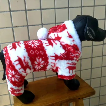 Pes Runo Jumpsuit Topla Zimska Oblačila Za Pse, Jumpsuit Božič Dog Obleko Božič Pet Oblačila Pižamo Majhen Pes Kostum Kombinezon