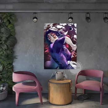 Platno Anime Kokushibou Demon Slayer Slike Doma Dekoracijo Slike Plakat HD Natisne Wall Art Modular Dnevna Soba