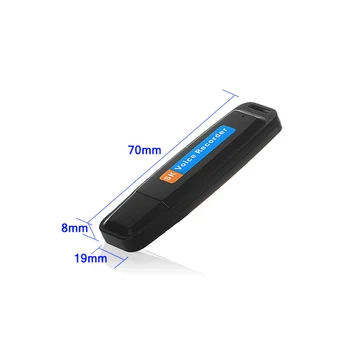 Polnilna U-Disk, Digital Snemalnik zvoka Pen USB TF Kartice Flash Drive Classic Predvajalnik MP3 Zmanjšanje Hrupa Zapis WAV