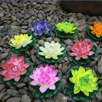 Premer 60 cm Veliki umetni lotus flower Plavajoče bazen dekoracijo osem barva na voljo brezplačna dostava