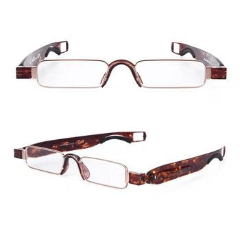 Prenosni 360 Stopinj Rotacija, Zložljiva Obravnavi Očala Moški Ženske Zložljive Steklene Presbyopic Očala +1.0+4.0