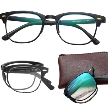 Prilagodljiv Zložljive Obravnavi Očala Moški Ženske Prenosnih Pocket Anti Blue Ray Presbyopic Očala z UV Zaščito Celotno sliko s primerom