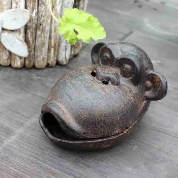 Retro državi litega železa orangutan pepelnik kovanega železa obrti doma desk okna okraski okraski za shranjevanje