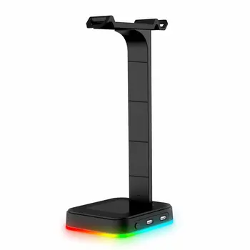 RGB izhod za Slušalke Stojala Z 2 Vrata USB Desk Gaming Slušalke Nosilec Menjalnika Stojalo Za Gamer Namizni Tabela Igra Slušalke Pribor