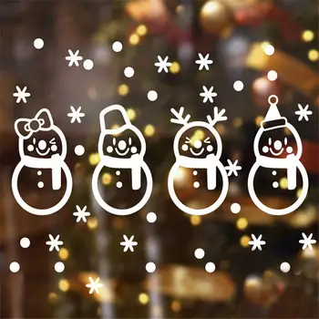 Risanka Božič Nalepke za Okna Predstavitev Izmenljive Santa Clause Snežaka Doma Dekor Samolepilne Nalepke Novo Leto Stekla Zidana