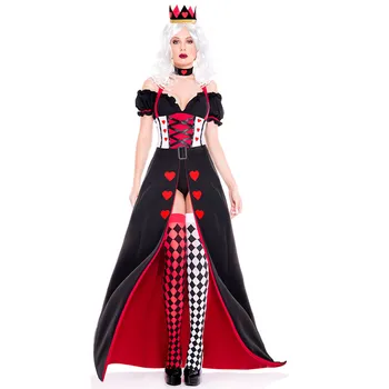 Seksi Kraljica Src Stranka Obleko DS Poker Kraljica in Princesa cosplay Kostum Halloween Kostumi za Ženske