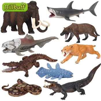 Simulacija Divji Ocean Starodavne Živali Model Košatim zobati Tiger Mamuta Krokodil Volk Številke Začetku Izobraževalne igrače za otroke