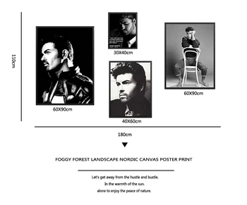 Star Prijatelj Darilo George Michael plakat Glasbe je Pevka Natisne Slikarstvo, Umetnost, Platno Stenske Slike Za Dnevni Sobi Doma Dekor