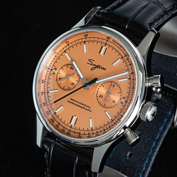 Sugess 1963 Losos Pilotni Gledajo Moški Kronograf Safir ST1901 GALEB Gibanje 40 mm Mehanske Ročne ure reloj par hombre