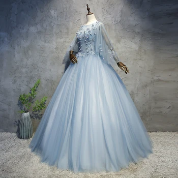 Svetlo modra dragonfly rokav obleke žogo Srednjeveški Renaissance Obleke kraljice cos Viktorijanski obleko /Antoinette/ Belle žogo