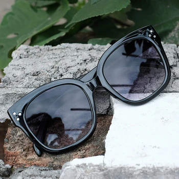 TAKO&EI Retro Kvadratnih Ženske sončna Očala Modne blagovne Znamke Oblikovalec Kovice Dekoracijo Moški Čaj Sivo Gradient Odtenki UV400 sončna Očala