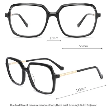 TANGOWO Kvadratnih Acetat Retro Očala Ženske Pregleden Oči Stekla Moda Jasno, Kristalno Očala Optični Kratkovidnost Okvirji MG6156