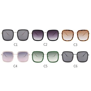 Trendy Zeleni Kvadrat Prevelik Sončna Očala Ženske 2021 Blagovne Znamke Modno Oblikovanje Gradient Objektiv Moških Sončna Očala Veliko Odtenkov Ženski Oculos