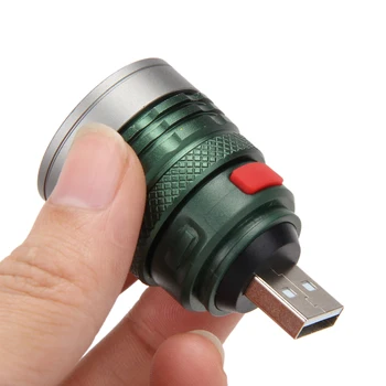 Ultra Svetla Prenosni USB Svetilka Mini Zoomable 3 Načini Žep Kampiranje Žarnice Svetilke Svetilka Moči za Napajanje USB Banka