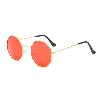 UOT blagovna znamka Modnih Poligon sončna očala pregleden Ocean Leče, sončna Očala Octagonal Trendovske sončna Očala Kovinski Okvir Očal