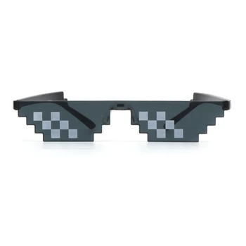Vroča Modna Sončna Očala Cosplay Odrasli Otroci Akcijska Igra Igrače Minecrafter Kvadratnih Pixel Mozaik Očala Igrače Otrok Darilo