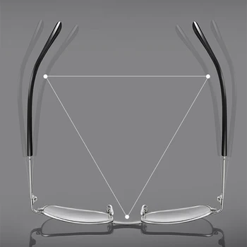 XojoX Kovinski Obravnavi Očala za Ženske, Moške Kvadratnih Full Frame Daljnovidnost Očala Clear Stekla Objektiva Presbyopia Dioptrije +1.0 2.0 2.5
