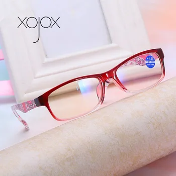 XojoX Moda Anti-modra Obravnavi Očala Ultra-lahkih Smolo Objektiv PC Okvir Retro Tiskanja Daljnovidno Ogledalo Očala