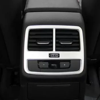 Za Audi A4 2016 2017 Dodatki Avto Nazaj Zadaj klima izhodni Prezračevalni okvir Plošča Sequins Kritje trim Avto styling ABS Mat