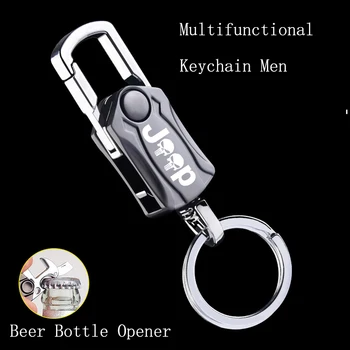 Za Jeep Renegade Kompas Patriot Pivo Steklenica Odpirač Keychain Moški Modni Cinkove Zlitine ključe Avtomobila Igrajo obesek za ključe, za Avto oprema