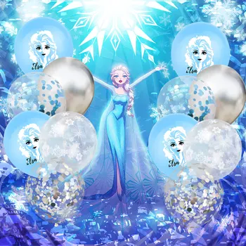Zamrznjeno Stranka Snežinka Konfeti Latex Balon Nastavite Odrasli Otroci Rojstni Dan Dekoracijo Baby Tuš Dobave Baloni Globos
