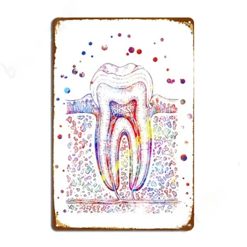 Zob Tin Prijavite Zobni Tiskanja Medicinske Umetnosti Kovine Znaki Zobozdravstvo Dekoracijo Sten Retro Plake, Dnevna Soba, Iz Železa Plakati