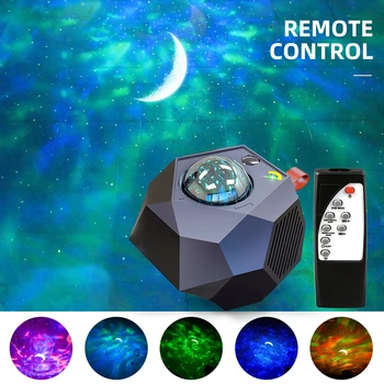 Zvezdnato Nebo Galaxy Projektor Lahka Bluetooth, združljivega Predvajalnika Glasbe LED Nočna Lučka Polnjenja s kablom USB Luna Star Lučka za Darilo