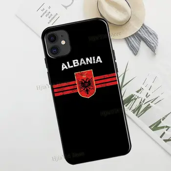 Albanske Zastave TPU Ohišje Za iPhone 13 11 12 Max Pro mini XR X XS Max 6S 7 8 Plus SE 2020 Kritje Funda