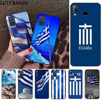 CUTEWANAN Grčija grške državne zastave Telefon Pokrovček Za Samsung Galaxy A21S A01 A11 A31 A81 A10 A20 A30 A40 A50 A70 A80 A71 A51