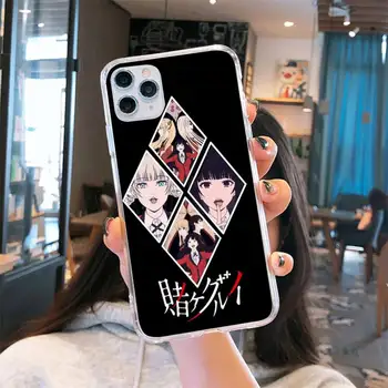 Noro Razburjenje Manga Kakegurui Telefon Primeru Jasno Primeru Za iPhone 13 12 11 Pro XS Max XR X Mini 6 7 8 Plus Mehka TPU Zadnji Pokrovček