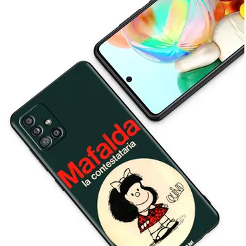 Risanka Mafalda Dekle Tpu Funda za Samsung A51 A12 A21s Telefon Capa za Galaxy A71 A52 A31 A32 A02S A72 A03s A11 Mehko Pokrov