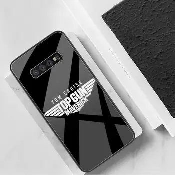 Top Gun Maverick Tom Cruise Telefon Primeru, Kaljeno Steklo Primeru Telefon Za Samsung S20 Plus S7 S8 S9 S10 Plus Opomba 8 9 10 Plus